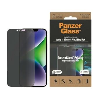 PanzerGlass Ultra-Wide Fit iPhone 14 Plus/13 Pro Max 6,7" Beskyttelse af privatlivsskærm Antibakteriel Let justeringsværktøj medfølger P2785