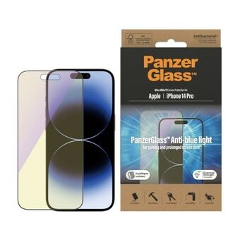 PanzerGlass Ultra-Wide Fit iPhone 14 Pro 6,1" Skærmbeskyttelse Antibakteriel Nem Justering Inkluderet Anti-blåt lys 2792