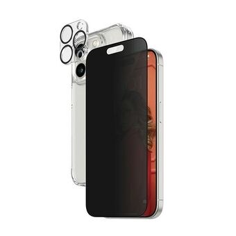 PanzerGlass Privacy Bundle 3in1 til iPhone 15 Pro 6.1" D3O Hardcase + Skærmbeskytter UWF+ Linse 1137+1173+P2810