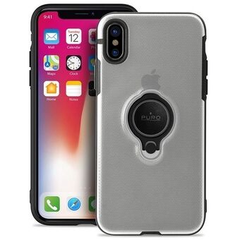 Puro Magnet Ring Cover iPhone X Gennemsigtig 
