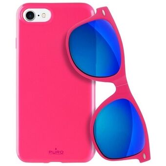 Puro Sunny Kit etui iPhone 7/8 + briller SE 2020 / SE 2022 pink / pink IPC747SUNNYKIT1PNK
