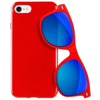 Puro Sunny Kit etui iPhone 7/8 + briller SE 2020 / SE 2022 rød / rød IPC747SUNNYKIT1RED