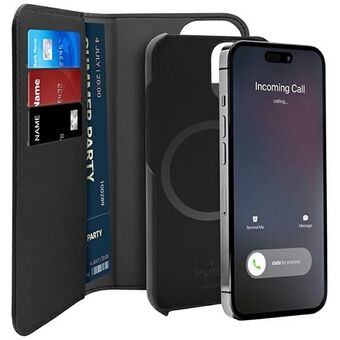 Puro Wallet Aftagelig iPhone 14 Plus 6,7" 2in1 MagSafe sort/sort PUIPC1467BKMAG1BLK