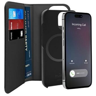 Puro Wallet Aftagelig iPhone 14 Pro Max 6,7" 2in1 MagSafe sort/sort PUIPC14P67BKMAG1BLK
