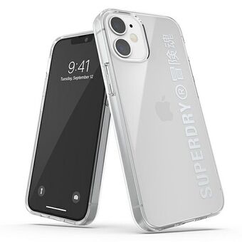 SuperDry Snap iPhone 12 Mini Klart Etui Sølv 