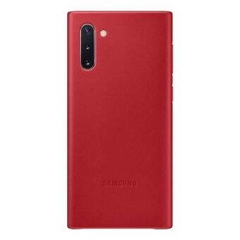 Etui Samsung EF-VN970LR Note 10 N970 rød/rød lædercover