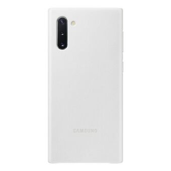 Etui Samsung EF-VN970LW Note 10 N970 hvid / hvid Lædercover