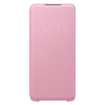 Taske til Samsung EF-NG985PP S20 + G985 pink / pink LED View Cover