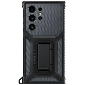 Etuiet Samsung EF-RS918CB S23 Ultra S918 i tytanium/titan er en robuste gadget taske.