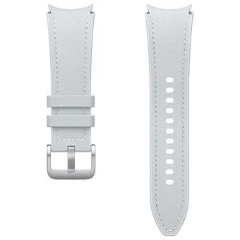 Pasek Hybrid Eco-Læderbånd Samsung ET-SHR95SSEGEU til Watch6 20 mm S/M sølv/silver.