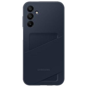 Etui Samsung EF-OA156TBEGWW A15 A156 sort-blå Kortholder Cover