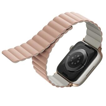 UNIQ rem Revix Apple Watch Series 4/5/6/7 / SE 44 / 45mm. Vendbar magnetisk pink-beige / pink-beige
