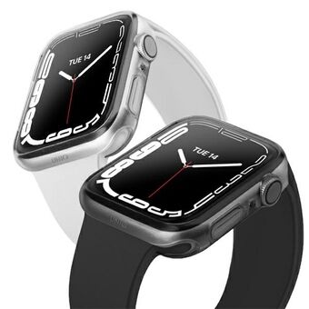 UNIQ Glase Apple Watch Series 7 41mm urkasse. Dual Pack transparent-røg / klar-røg