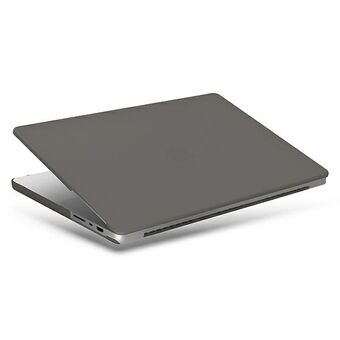 UNIQ etui til MacBook Pro 14" (2021/2023) gennemsigtig grå/røget matgrå.