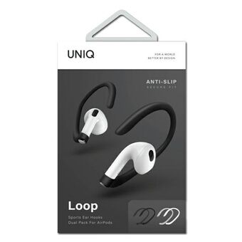 UNIQ Loop Sports ørekroge AirPods hvid-sort / hvid-sort dual pack