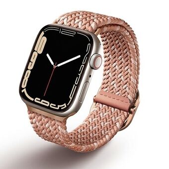 UNIQ strop Aspen Apple Watch 40/38/41mm Serie 1/2/3/4/5/6/7/8/9/SE/SE2 Flettet DE lyserød/citrus pink.