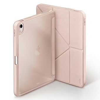 UNIQ-etuiet til Moven iPad Air 10.9 (2022/2020) er antimikrobielt i farven lyserød/blush pink.
