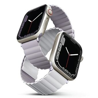 UNIQ rem Revix Apple Watch Series 4/5/6/7/8 / SE / SE2 38/40 / 41mm. Vendbar Magnetisk lilla-hvid / lilla-hvid