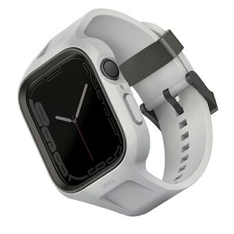 UNIQ rem Monos 2in1 Apple Watch Strap + Case Series 4/5/6/7/8 / SE 44 / 45mm. grå / kridtgrå