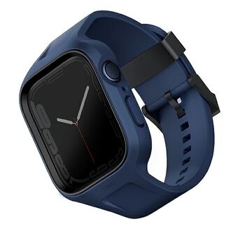 UNIQ rem Monos 2in1 Apple Watch Strap + Case Series 4/5/6/7/8 / SE 44 / 45mm. blå/marinblå