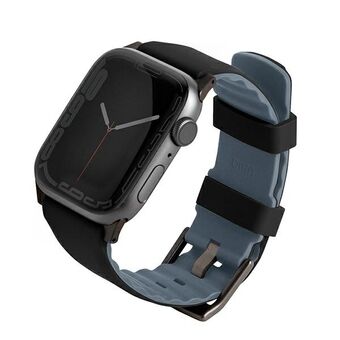 UNIQ rem Linus Apple Watch Series 4/5/6/7/8 / SE / SE2 38/40 / 41mm. Airosoft Silikone sort / midnat sort