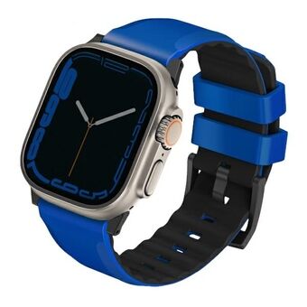UNIQ Strap Linus Apple Watch Series 1/2/3/4/5/6/7/8/SE/SE2/Ultra 42/44/45/49 mm Airosoft Silikone Blå/Racing Blue