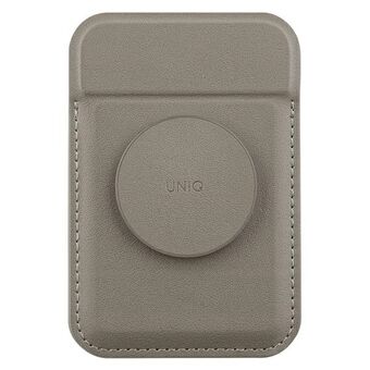 UNIQ Flixa magnetisk kortholder med støtte i grå/flintgrå MagSafe