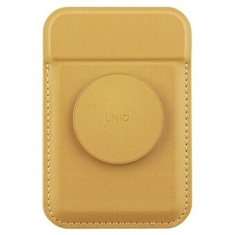 UNIQ Flixa magnetisk kortpung med støtte, gul/canary yellow MagSafe.