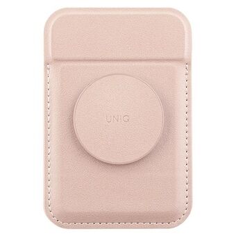 UNIQ Flixa magnetisk kortpung med stativ i lyserød/blush pink MagSafe