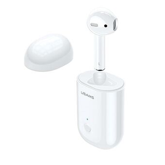 USAMS Bluetooth 5.0 LB Series høretelefoner + dockingstation hvid/hvid BHULB01 (US-LB001)