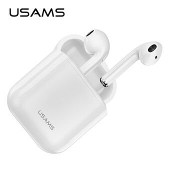 USAMS Bluetooth 5.0 høretelefoner TWS LU-serien trådløs hvid / hvid BHULU01 (US-LU001)