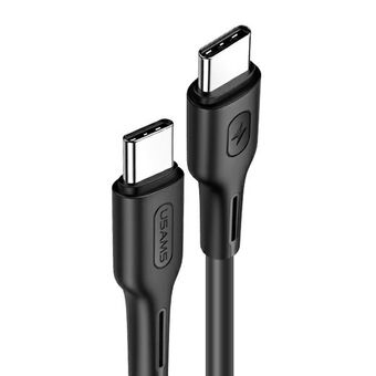 USAMS Kabel U43 USB-C til USB-C 100W PD Hurtig Opladning 5A 1.2m Sort SJ459USB01 (US-SJ459)