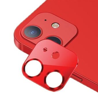 USAMS kameraobjektiv glas iPhone 12 metal rød / rød BH703JTT03 (US-BH703)