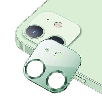 USAMS kameraobjektiv glas iPhone 12 metal grøn/grøn BH703JTT04 (US-BH703)