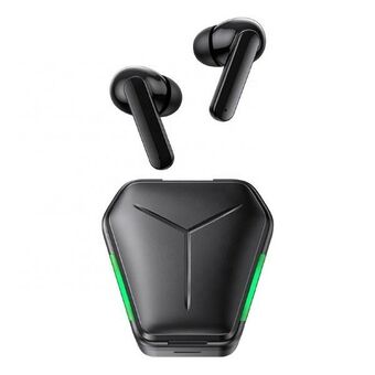 USAMS Bluetooth 5.0 TWS-øretelefoner JY-serien Gaming-øretelefoner trådløse sorte / sorte BHUJY01