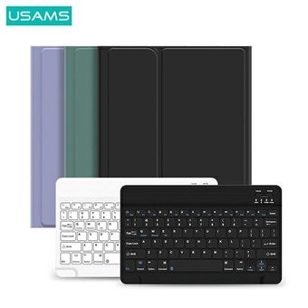 USAMS Winro etui med tastatur iPad Air 10,9" grønt etui-hvidt tastatur/grønt cover-hvidt tastatur IP109YRU02 (US-BH655)
