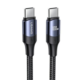 USAMS Kabel U71 USB-C til USB-C 1,2m 100W PD Hurtig Opladning sort SJ524USB01 (US-SJ524)