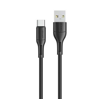 USAMS-kabel U68 USB-C 2A Hurtigopladning 1m sort / sort SJ501USB01 (US-SJ501)