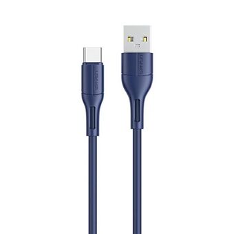 USAMS-kabel U68 USB-C 2A hurtigopladning 1m blå/blå SJ501USB03 (US-SJ501)