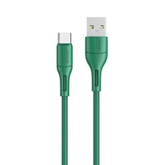 USAMS-kabel U68 USB-C 2A hurtigopladning 1m grøn/grøn SJ501USB04 (US-SJ501)