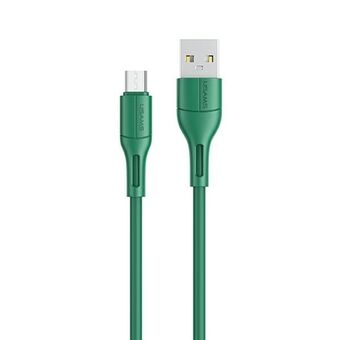 USAMS-kabel U68 microUSB 2A hurtigopladning 1m grøn/grøn SJ502USB04 (US-SJ502)