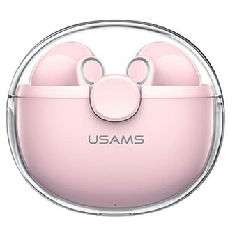USAMS Bluetooth 5.1 øretelefoner TWS BU serie trådløs pink / pink BHUBU04