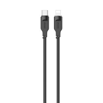 USAMS USB-C til Lightning PD Fast Charging Lithe Series-kabel 1,2m 20W sort/sort SJ566USB01 (US-SJ566)