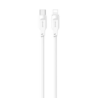 USAMS USB-C til Lightning PD hurtigopladningskabel 1,2m 20W Lithe Series hvid/hvid SJ566USB02 (US-SJ566)
