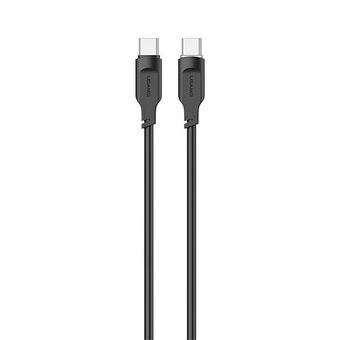 USAMS USB-C til USB-C PD Hurtigopladningskabel 1,2m 100W Lithe Series sort/sort SJ567USB01 (US-SJ567)