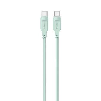 USAMS USB-C til USB-C PD Hurtigopladningskabel 1,2m 100W Lithe Series grøn/grøn SJ567USB04 (US-SJ567)