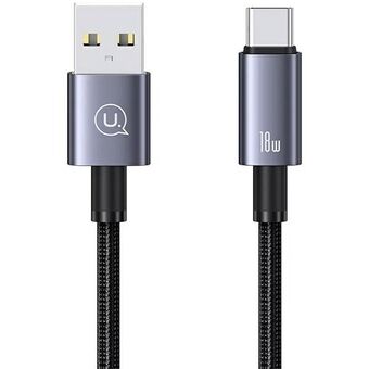 USAMS kabel USB til USB-C 3A 0,25m Fast Charging, stål/tarnish SJ680USB01 (US-SJ680)