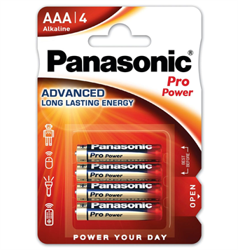 Panasonic Pro Power Alkaline AAA batterier - 4 stk