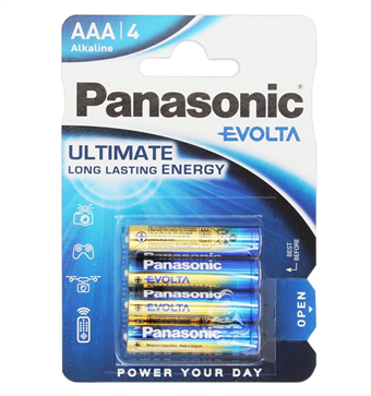 Panasonic Evolta AAA Batterier - 4 stk