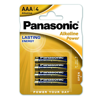 Panasonic Alkaline Power AAA Batterier - 4 stk